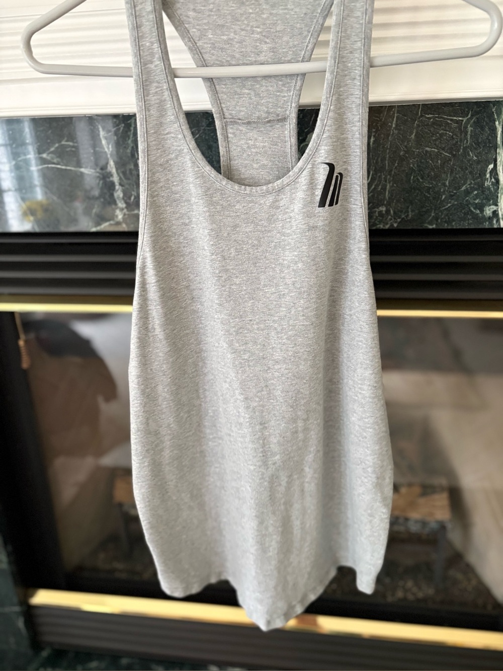 Men’s Muscle Nation Gray Racerback Tank Top